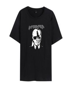 Women039s topos camisetas marca moda camisas legal cabeça impressa camiseta em preto punk rock algodão tshirts women1089632