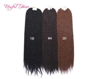 Synthetic Hair Extensions 22inch cubic 4s box braiding two tones blue purple 27crochet braids hair senegal braided in4875912