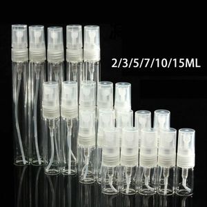 2/3/5/7/10/15ML Mini Clear Glass Refillable Perfume Pump Spray Bottle Atomizer Empty Cosmetic Sample Gift Container Mewqv Kxvwk