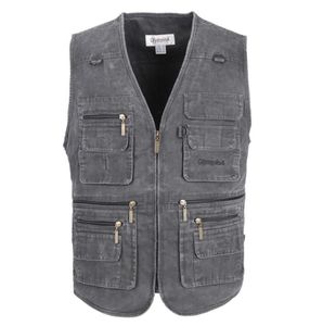 ZOGAA FISHING VEST MALE POCKETS MEN SOREELESS JACKET WAISTCOAT WORK VESTS OUTDOORS VEST PLUS LARGE SIZE MAN WINTER 20198124269