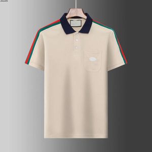 Fashion Italy Designer Summer Polo Shirt Short Sleeves Men t Shirts Loose Solid Hip Hop Casual Business Sports High Street Mens Polos S3q6