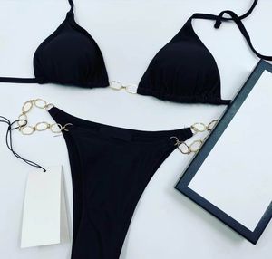 Yeni bikinis tasarımcısı yüzme takım elbise takım elbise tasarımcı kadın iki parçalı bikini ile mektup mayoları mayo plaj kadın mayolar üç noktalı mayolar