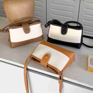 HBP Non-Brand New High Quality Design Crossbody Mobile Phone Hand Bag Fashion Canvas Leather Splice Handbag Women Shoulder Stick