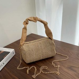 Beach Bags Straw Underarm Bag Women's Spring and Summer Korean One Shoulder Woven Seaside Travel Portable