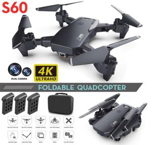 S60 Drone 4K Profissão HD Inteligente Uav com Câmera Dupla Grande Angular 1080P WiFi FPV Drones Toys4431532