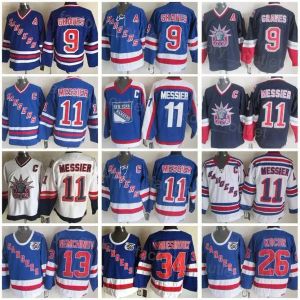 Custom Men kobiety młodzież New York'Rangers''hockey''nhl''26 Joe Kocur koszulka 34 John Vanbiesbrouck 11 Mark Messier 9 Adam Graves 13 Sergei Nemchinov 75