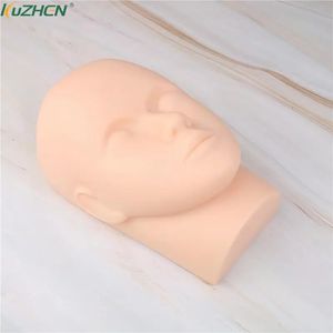 Mannequin Head Face Skin 3D Microblading Permanent Makeup Eyebrow Lip Tattoo Practice Human Head Face Skin Accessories 240304