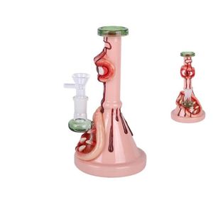 10inch 3D Glass Bong Blood Eye Shape Glass Silikon Vattenrörshoppor Pipor Creative Hookah Oil Dab Rig5686505