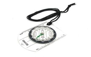 Mini Compass Map Scale Ruler Multifunktionell utrustning utomhus vandring camping överlevnad5803782