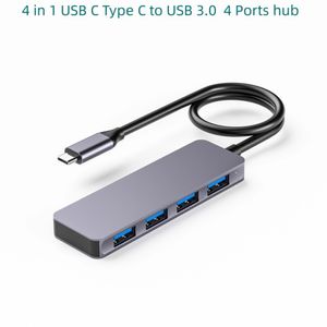 4 arada 1 USB C HUB Dock Tip C - USB 3.0 4 bağlantı noktası Ayrıştırıcı Adaptörü MacBook Pro Huawei MateBook Dizüstü Bilgisayar PC