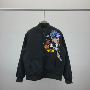 Designer Jacket Pilot Men's Trench coat Varsity Men's Baseball Hip Hop Harajuku Alphabet patchwork leather Tianma Embroidery Street Wear Men's ex ex coat Size M-XXXL #008