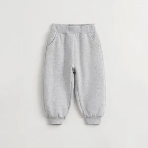 Trousers MARC&JANIE Academic-Style Boys Casual Solid Color Drawstring Sweatpants Kids Pants For Spring 240685