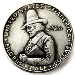 USA 1920 Pilgrim Half Dollar Craft Commemorative Silver Plated Copy Coin Factory nice home Accessories3322