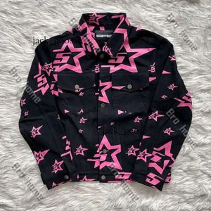 SP5DER MENS HOODIES 555555 Sweatshirts y2k eşofman seti 5 yıldızlı gül kırmızı baskılı siyah denim ceket ve pantolon örümcek kapüşon seti 457 519