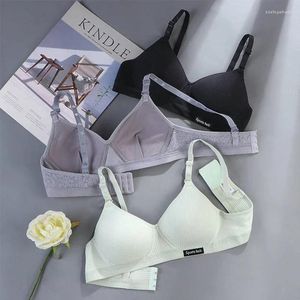 Bras Women Cotton Bielizna Ab Cup Bra Bezprzewodowe Zebrane komfort v Brassiere Push Up bielizna bralette dziewczęta seamleass sport