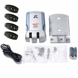 Wafu Wireless Remote Control Electronic Lock Invisible Keyless Entry Door Lock med 4 fjärrkontroller Electric Lock 433MHz 2010281g