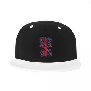 Cappellini da baseball personalizzati Vintage Union Jack Distressed Flag Berretto da baseball Piatto Outdoor Snapback Uomo Donna Gran Bretagna UK Hip Hop Cappello da papà