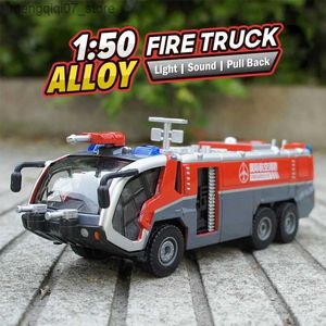 Sand Play Water Fun KDW Fire Truck Toy Alloy Engineering Vehicle Toys Model Diecast High Pressure Water Gun Education Children Gift L240312