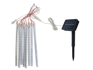 Solar Powered 30CM LED Chuva de meteoros Tubos de chuva LED String Light para jardim árvore festa de casamento feriado decor1725129