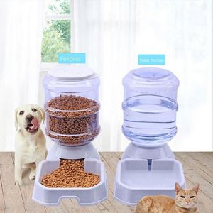 1 st 3 8l Automatisk husdjursmatare Dog Cat Drinking Bowl Stor kapacitet Vatten Mathållare PET Supply Set Y200917223B