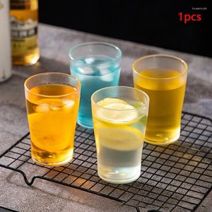 Tumblers akrylrestaurang Drinking Cup Breaking Resistant Frosted Transparent Mugg Tea Beer Beverage Glass