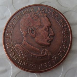 PRUSSIA German S 3 Mark 1913 Proof - Bronze - PATTERN - Wilhelm II Copy Coin High Quality241C