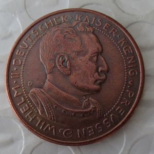 Prusya Almanca S 3 Mark 1913 Kanıt - Bronz - Desen - Wilhelm II Kopya Para Yüksek Kalite241c