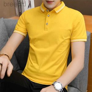 Men's Polos Summer Short Sleeve Polo Shirt New Clothing Turn-down Collar Business Casual Fashion Polyester Button ldd240312