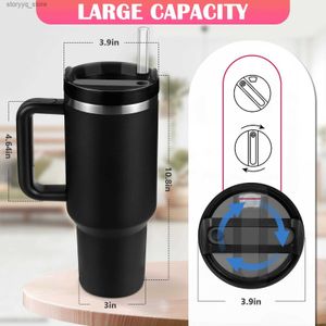 Mugs 40oz Tumblers - الكأس الأصلية مع - 1 نسخة - كأس Flamingo. العصير والمزيد من الشاي المثلج أو القهوة L240312