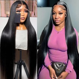 HD Lace Front Human Hair Wigs Straight 13x4 Transparent Lace Frontal Human Hair Wigs Pre Plucked Lace Wigs for Women Density 180