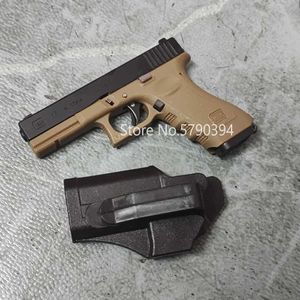 Zabawki z bronią 1 3 G17 Model z kaburą Mini Toy Pistolet Odłączany do majsterkowiczów łańcuch DIY z aluminiowym wiszącym ozdobami Pistolet dla dzieci 240307