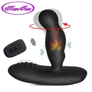 Giocattoli per adulti 360 vibratori anali rotanti riscaldamento butt plug anale massaggiatore prostatico con design ergonomico remoto giocattoli sessuali per uomini e coppieL2403