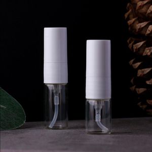 Parfümflasche 100 Teile/los 1 ml 2 ml Mini-Parfümflasche Weißes Spray Nachfüllbare Leere Flaschen Kosmetikbehälter Fjoot