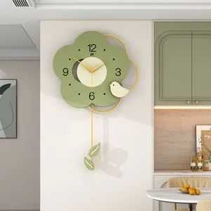 Väggklockor tecknad modern klocka akryl djur sovrum tyst minimalism design horloge mural rum dekor