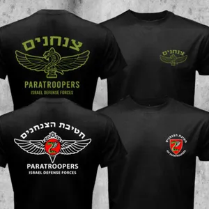 Men's T Shirts Israel Army IDF 35th Paratroopers Brigade Special Forces Military Men T-shirt Short Sleeve Casual Cotton O-neck Summer Shirt