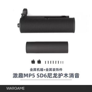 Exciting MP5 retractable rear support adapter, egg hall MP5 front outlet SD6 soundproof wooden parts model toy