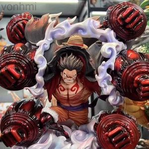 Аниме Манга Луффи Цельная фигура Gear 4 Monkey D. Luffy Фигурки Небо Живопись Аниме Коллекция ПВХ Статуя Модель Орнамент Игрушки Подарки 24329