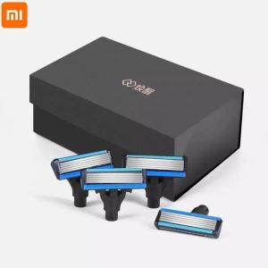 Kontrol 4pcs Orijinal Xiaomi Mijia Men Jilet Tıraş Alın Kafa, Alman İthal Tıraş Kafası Manyetik tarafından yapılan Klip Kitinin Değiştirilmesi