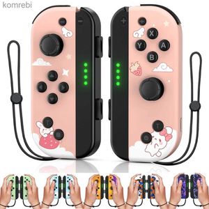 Controladores de jogo Joysticks PC Gamepad para Nintendo Switch OLED Joy Pad Bluetooth Wireless Controller Joystick para Android com alças Console de controle L24312