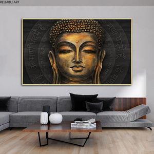 Buddha plakat religia Płótna obrazy ścienne zdjęcia do salonu nowoczesny wystrój domu retro vintage odbitki dekoracyjne227V
