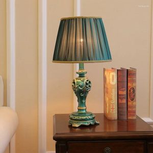 Table Lamps Energy Saver-European Classical Lightweight Luxury Studio Resin Lamp Retro Living Room Bedside American