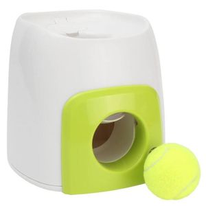 Fetch N Treat Hund Interaktives Spielzeug Katze Haustier Tennisball Automatischer Spender Spieltraining Spielzeug Haustier Lustiger Belohnungswerfer Trainer Y23403131