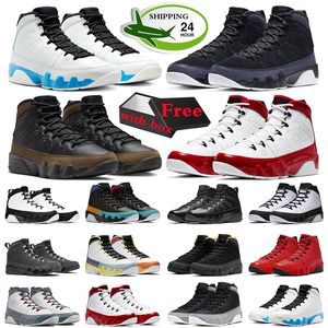 Free Box jumpman 9 9s scarpe da basket sneakers da uomo Powder Blue Light Olive Fire Red Particle Grey scarpe da ginnastica da uomo sportive