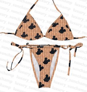 Cartoon Print Bikini Bademode Frauen Brief Drucke Badeanzug Zwei Stück Set Bikinis Sets Quick Dry Badeanzug5476694