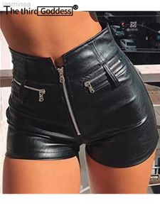 Shorts Women's Sexy Casual Fashion Summer Shorts Leather Midjed Shorts Short Pants LDD240312