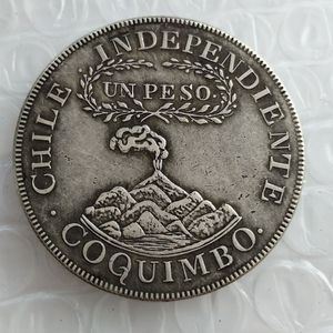 Repubblica del Cile Peso 1828 COQUIMBO Moneta in argento copia Promozione Fabbrica economica bella casa Accessori Monete in argento271F