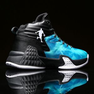 Mężczyźni Profesjonalne buty do koszykówki Air Cushion Basketball Sneakers High-top męskie buty uliczne oddychające sportowe buty do koszykówki L89