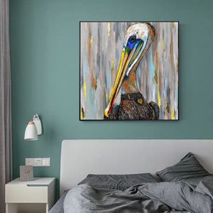 Pintura a óleo de pássaros em tela, animais e impressões, imagens de parede, arte para sala de estar, medern, decoração de casa300e