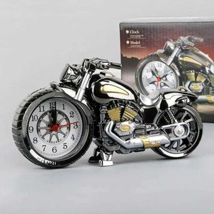 Other Clocks Accessories Retro Motorcycle Alarm Clock Portable Battery Power Desktop Alarm Clock Watch for Children Friends Gift Table DecorL2403