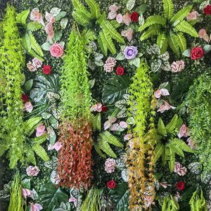 Fiori decorativi 40 * 120 cm Erba verde artificiale Piazza Prato in plastica Pianta Decorazione della parete di casa Soggiorno Sfondo artificiale